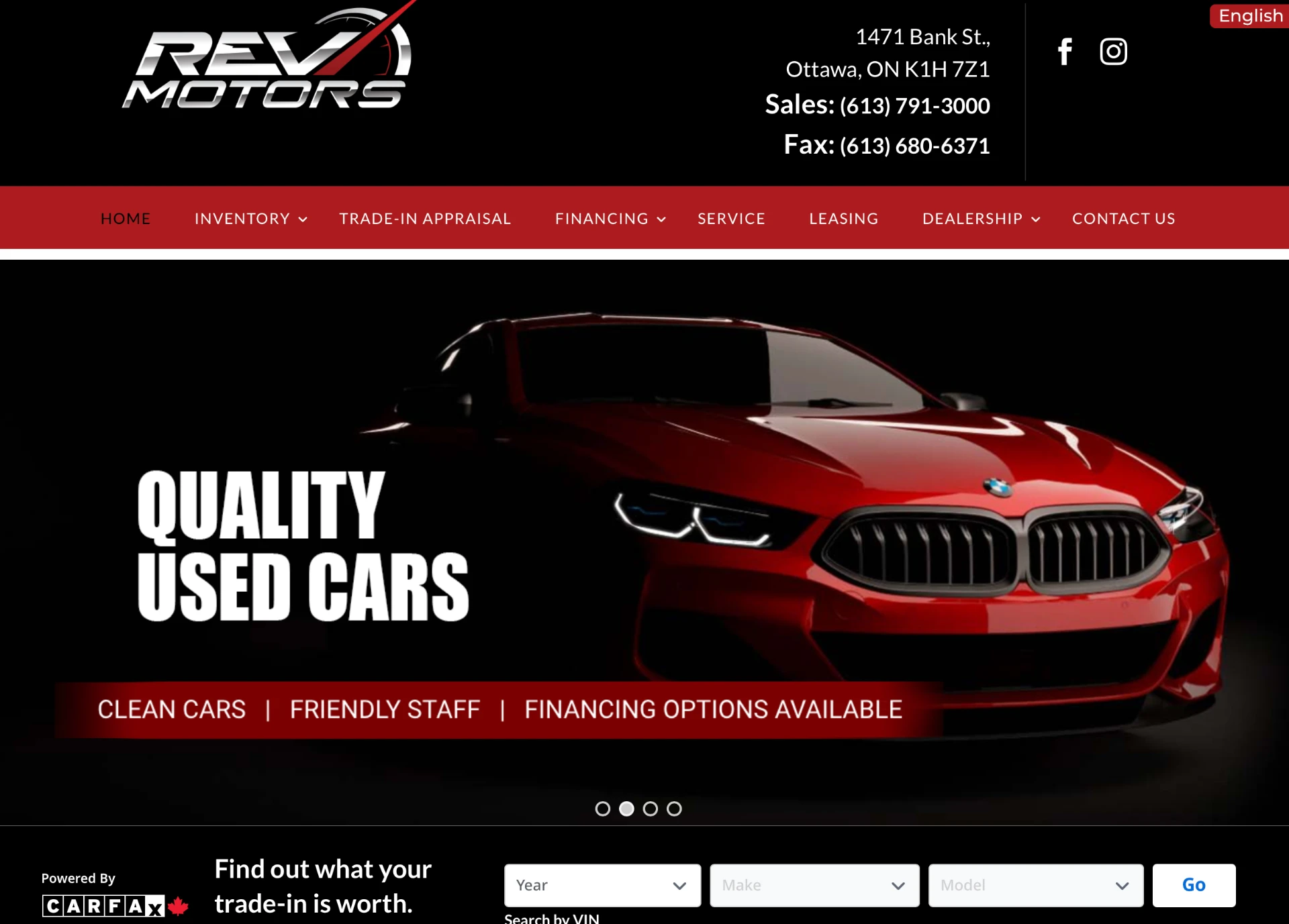 REV Motors website
